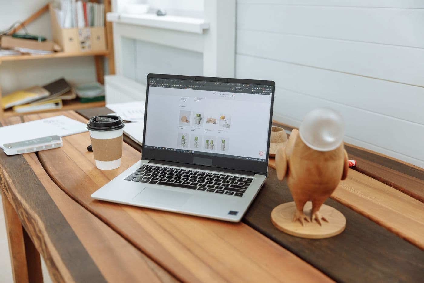 A polished, modern website displayed on a laptop